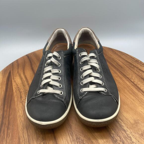 ECCO Chase Womens Size 9 / 40 Tie Black Leather Comfort Casual Walking Sneakers - Picture 2 of 8